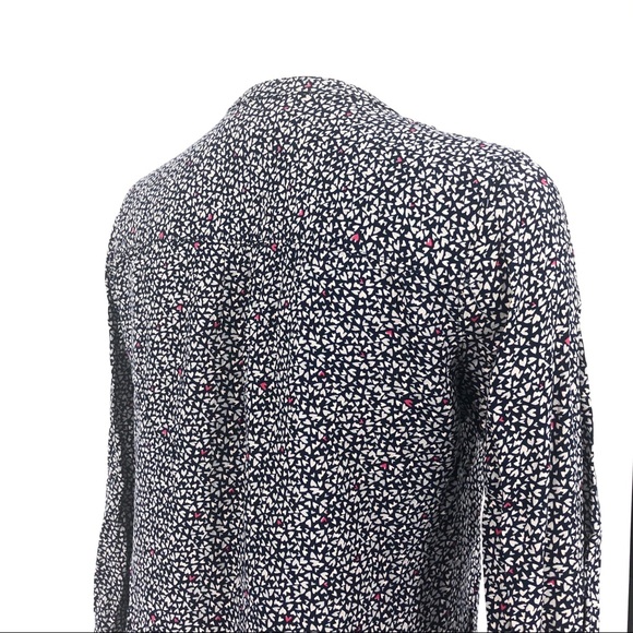 Banana Republic micro heart print shirt top s - Picture 4 of 6